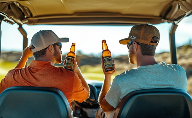 golf-drinking-games-golfers-drinking-in-buggy